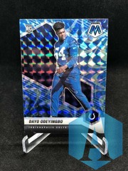 Dayo Odeyingbo 2021 Panini Mosaic Blue Reactive Prizm #357 Rookie RC Colts